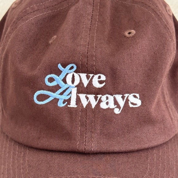 ***52 BRAND NEW HATS @ $30/HAT*** Love Always Embroidered Brown Cap main image 7